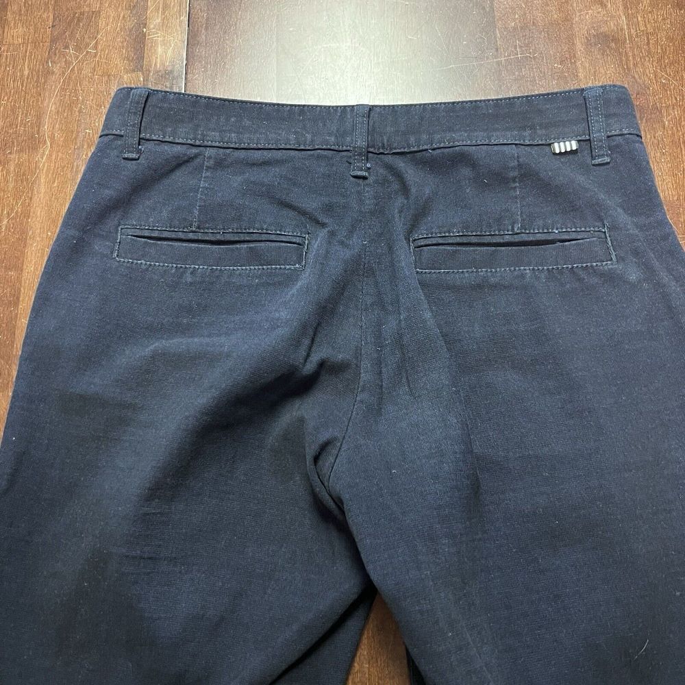 Five Four Pants Mens 32 (fits 34x31) Navy Flat Front Chino Golf Straight Leg - Picture 7 of 10